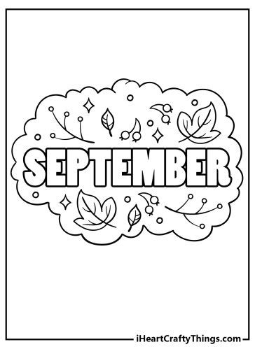 September Coloring Pages 100 Free Printables