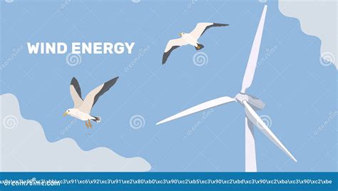 Onshore Wind Farms Green Energy Wind Turbines On The Sea In The Ocean Stock Vector