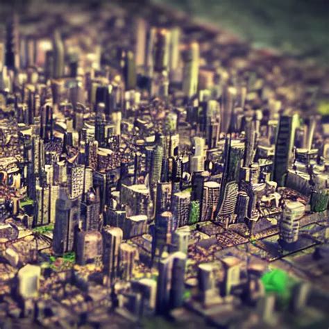 Cyperpunk City Tilt Shift Stable Diffusion