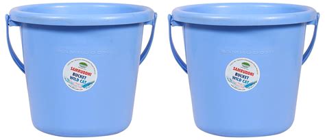 Samruddhi Plastic Bucket Blue 89 C Set Of 2 Amazon In Home