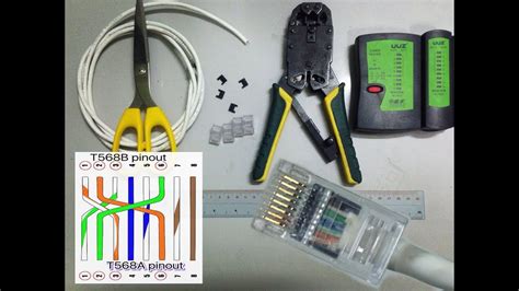 How To Make Rj45 Connector របៀបកិបខ្សែ Network Youtube