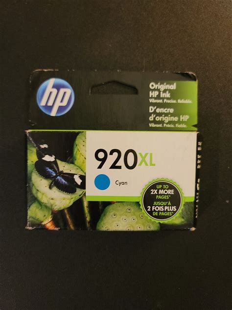 Hp Genuine 920xl Cyan Ink Cartridge Free Returns If Defective Ebay