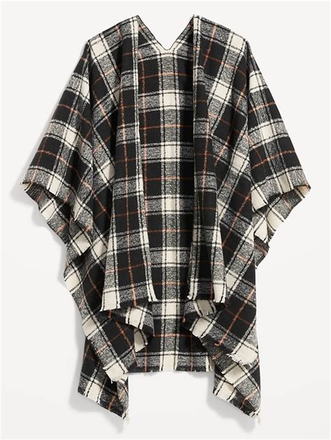 Flannel Poncho For Women Old Navy