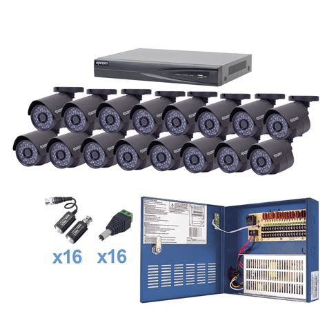 Epcom Kit de Vigilancia 16 Cámaras CCTV 16 Canales KEVTX8T16B