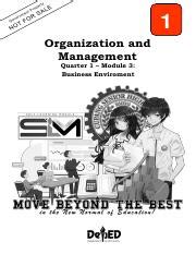 11 Q1 MODULE 3 Business Environment 1 Pdf Organization And Management