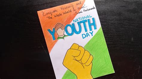 Youth Day Drawing National Youth Day Poster Drawing How To Draw