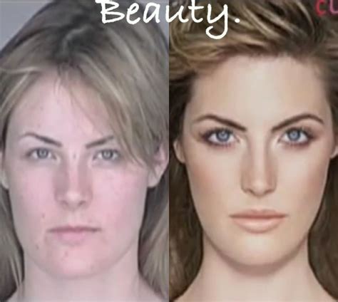 This The The Before And After Shots Of A Model In A Dove Advert