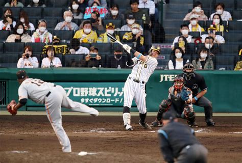 阪神佐藤輝明、cs初打席代打で空振り三振 2万超え観客から大きなため息 プロ野球写真ニュース 日刊スポーツ