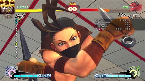 Ultra Street Fighter Iv Ibuki Sako Corner Hits Combo Against Hakan