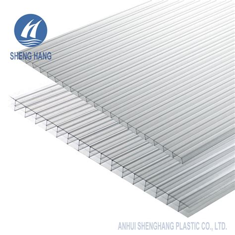 Clear Polycarbonate Twin Wall Sheet Uv Resistance