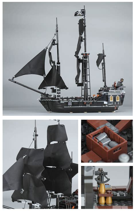 Custom Pirates Of The Caribbean The Black Pearl Building Bricks Toy Set