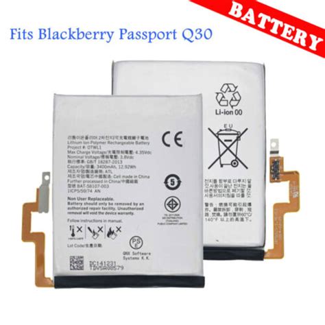 Internal Replacement Bat Battery For Blackberry Passport Q