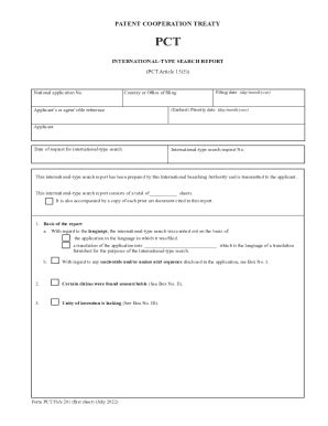 Fillable Online Form Pct Isa Fi Rst Sheet Wipo Fax Email Print