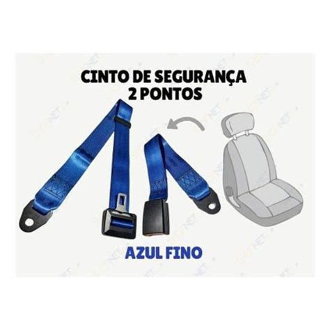 Cinto Seguran A Traseiro Do Meio P Abdominal Vw Gol G Cor Azul