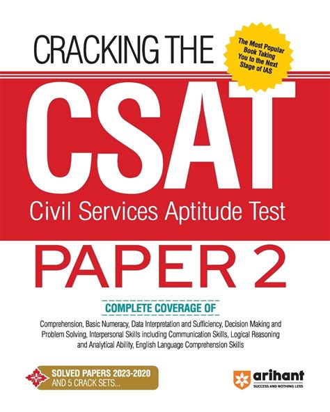 Buy Arihant Cracking The Csat Civil Services Aptitude Test Paper