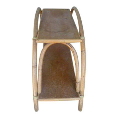 Ritts Tropitan Bamboo Rattan Tiki Side Table Chairish