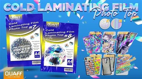 Quaff Cold Laminating Film Holographic Broken Glass And Rainbow Youtube