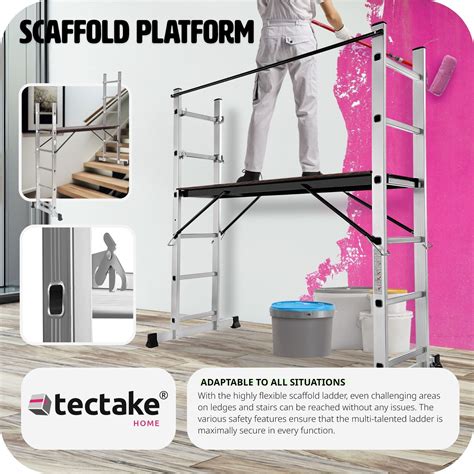 TecTake Multi Purpose Ladder With Scaffold For Sale Online EBay