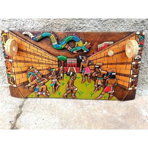 🗿 Prehispanic Mayan Wooden Mask Hand Carved Mexican Wall Art