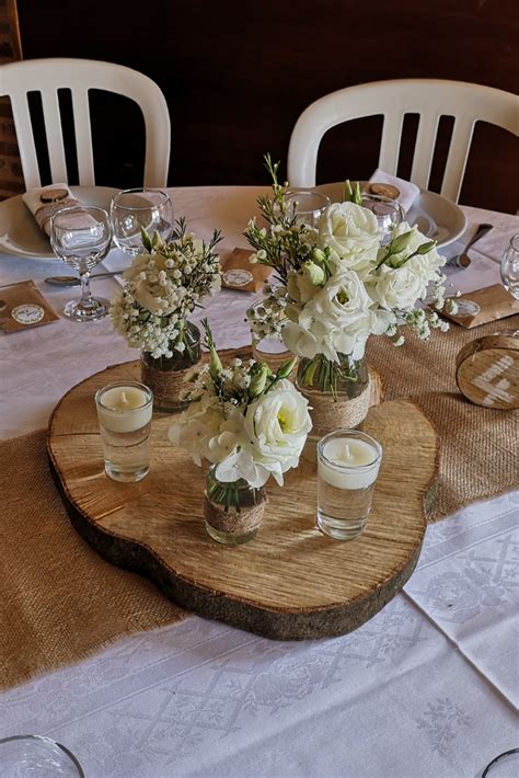 Id Es De Centres De Table Avec Fleurs Table Mariage Nature Deco