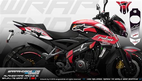 Multicolor Vinyl Bajaj Pulsar Ns 200160 Alpinestars Racing Sticker