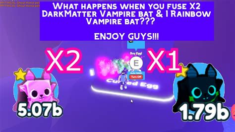 Pet Simulator X What Happens When You FUSE X2 Dark Matter Vampire Bats