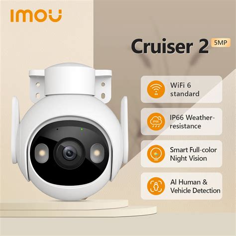 IMOU Cruiser 2 5MP Wi Fi Outdoor Security Camera AI Smart Tracking