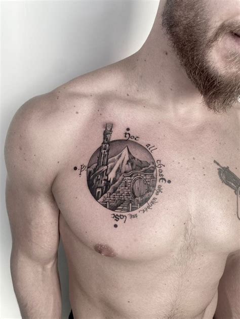 Tatto Lord Of The Rings Hobbit Hole Erebor Gandalf Barad Dur