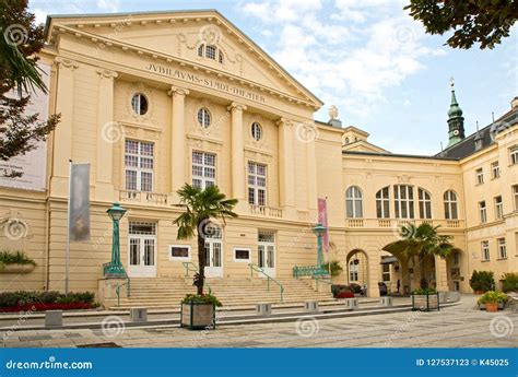 Austria Baden Near Vienna Baden Bei Wien Municipal Theatre Stock