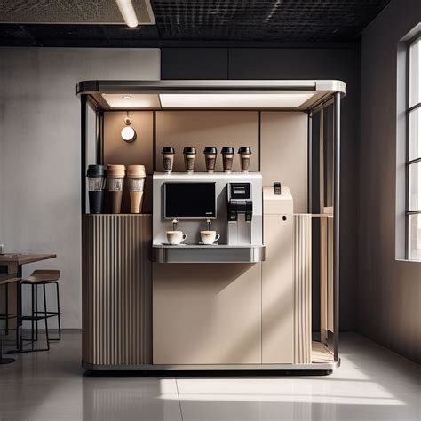 Minimalist Styled Photography Capturing Modern Coffee Kiosk By DOSZ