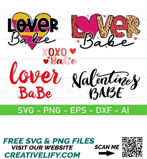 Lover Babe Svg Bundle Eps Dxf Ai Png Files For Cricut Inspire Uplift
