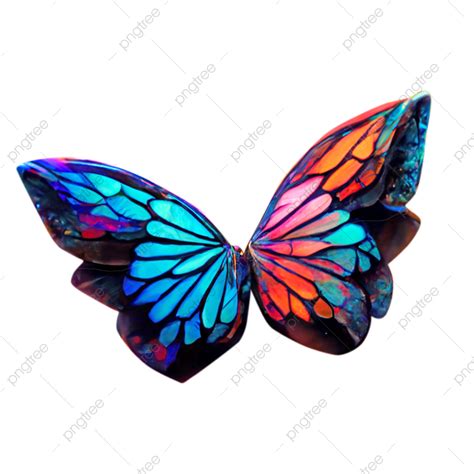 Colors 3d Vector Colorful 3d Butterfly With Different Color Wings