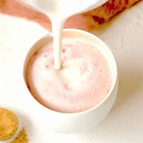 Energizing Pink Latte with Warming Spices - SimplyBeyondHerbs