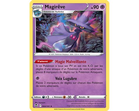 Gardevoir Pv Carte Rare P E Et Bouclier Temp Te Argent E