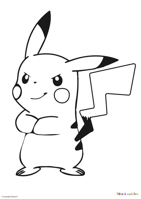 Coloriage Pokémon 04 Un Dessin à Imprimer De Tête à Modeler