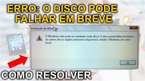 O Windows N O Pode Ser Instalado Neste Disco O Disco Pode Falhar Em