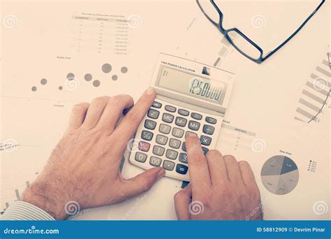 Businessman Checking Charts And Statistics Stock Image Image Of