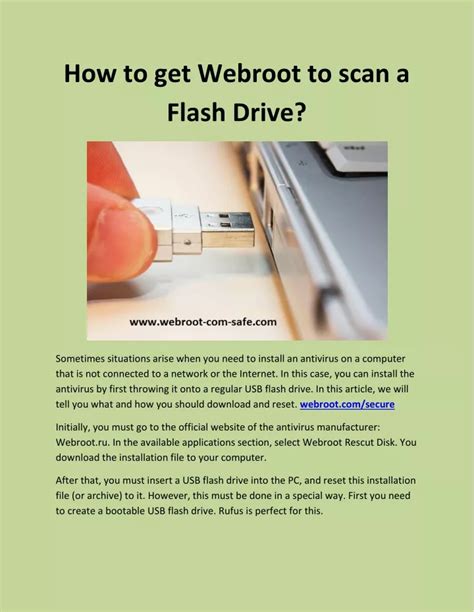 Ppt How To Get Webroot To Scan A Flash Drive Powerpoint Presentation