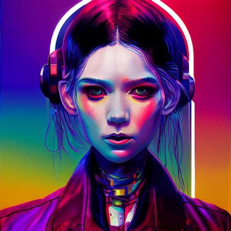 Premium Photo Futuristic Cyberpunk Robotic Woman Portrait 3d Rendering