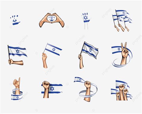 Israel Flag Vector Hd Images Israel Flag And Hand On White Background