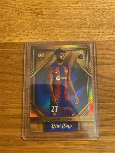 LAMINE YAMAL GOLD Drip 250 Topps Fc Barcelona RC Rookie Card EUR 89