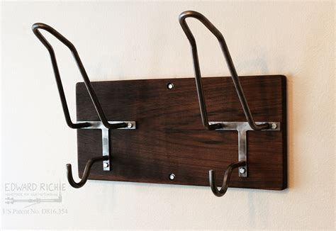 Double Motorcycle Helmet Rack And Jacket Hook Handmade Edward Richie