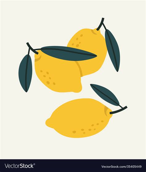 Lemons Royalty Free Vector Image Vectorstock