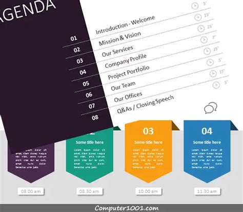 41 Slide Template Daftar Isi / Agenda Presentasi PowerPoint