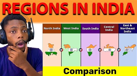 African Reacts To India S 5 Regions North India Vs South India Vs