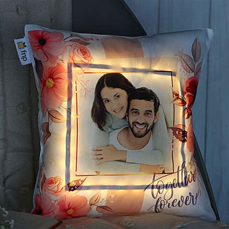 Buy Send Personalised Love Affair Led Cushion Hand Delivery Online Fnp