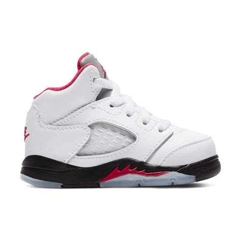 Boys Jordan 5 Retro Td Infanttoddler True Whitefire Red Black