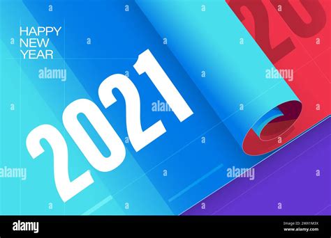 Happy New Year 2021 Background Vector Illustration Stock Vector Image