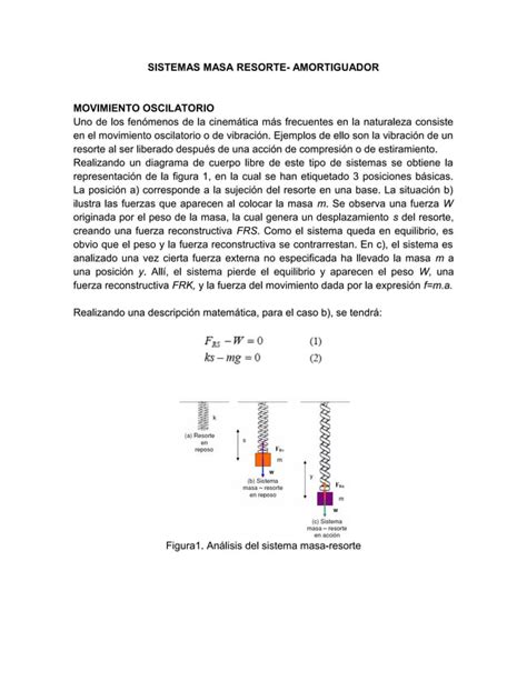 Sistema Masa Resorte Amortiguador PDF