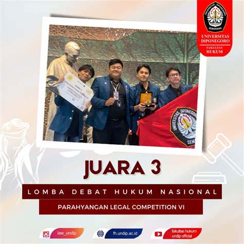 Juara III Lomba Debat Hukum Nasional Parahyangan Legal Competition IV